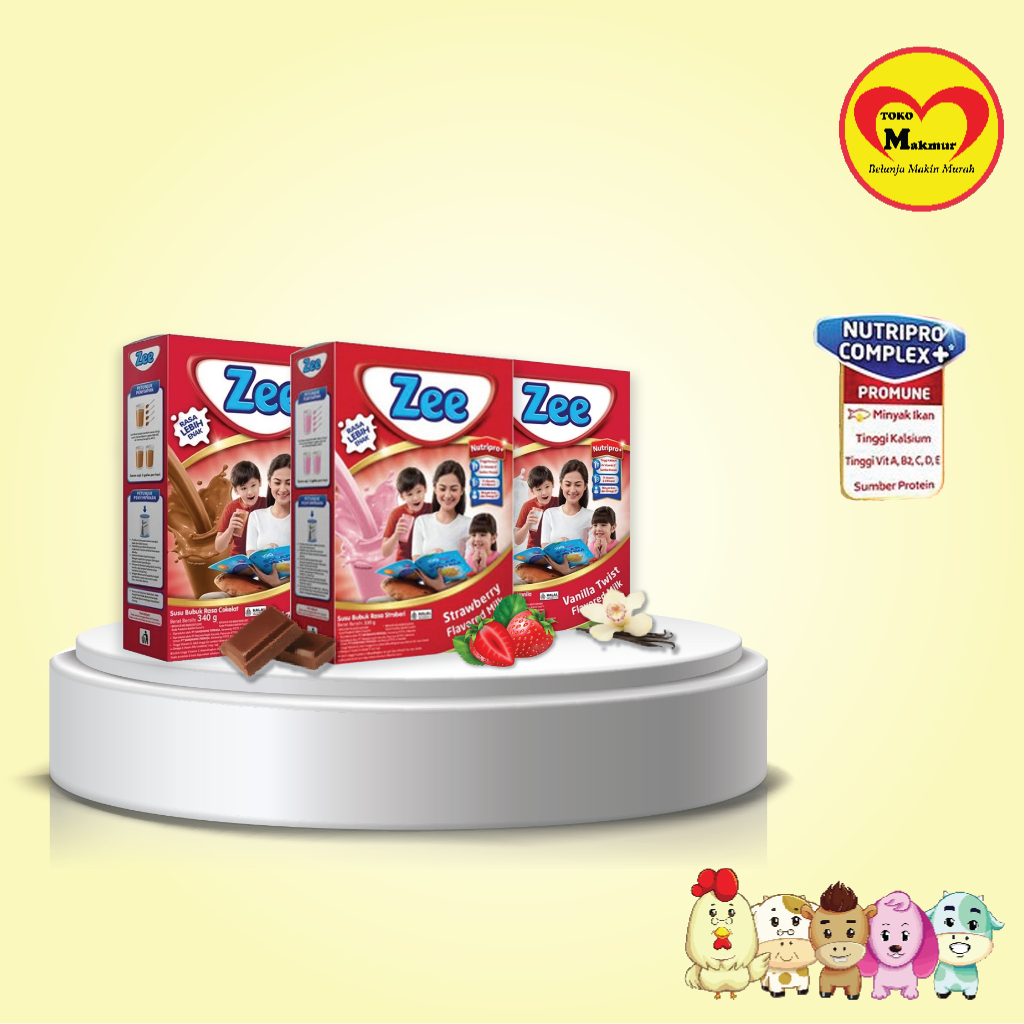 

Zee Vanila 340gr / Coklat 340gr / Stroberi 320gr / Toko Makmur Lontar
