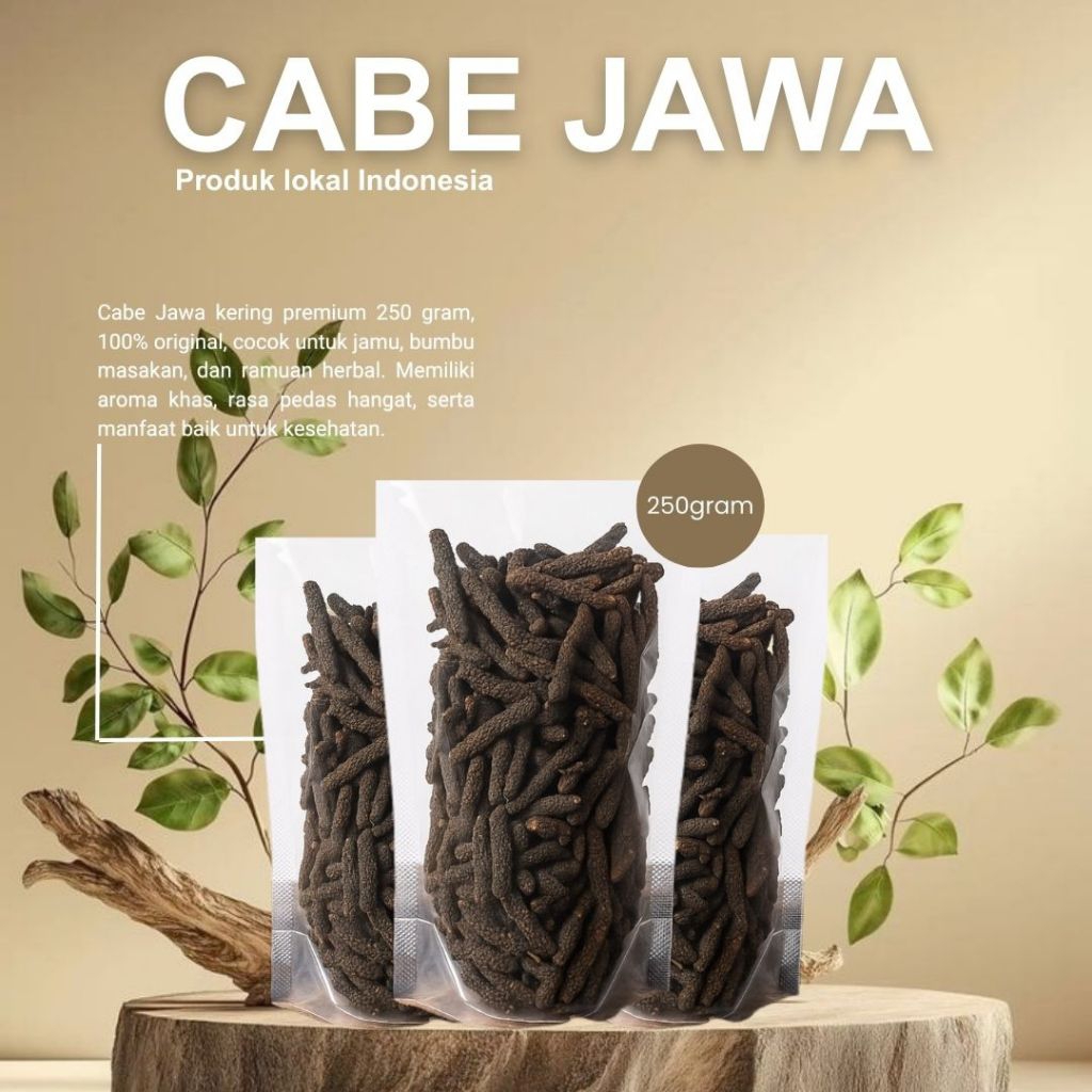 

Cabe Jamu/Jawa kering 250g kualitas premium