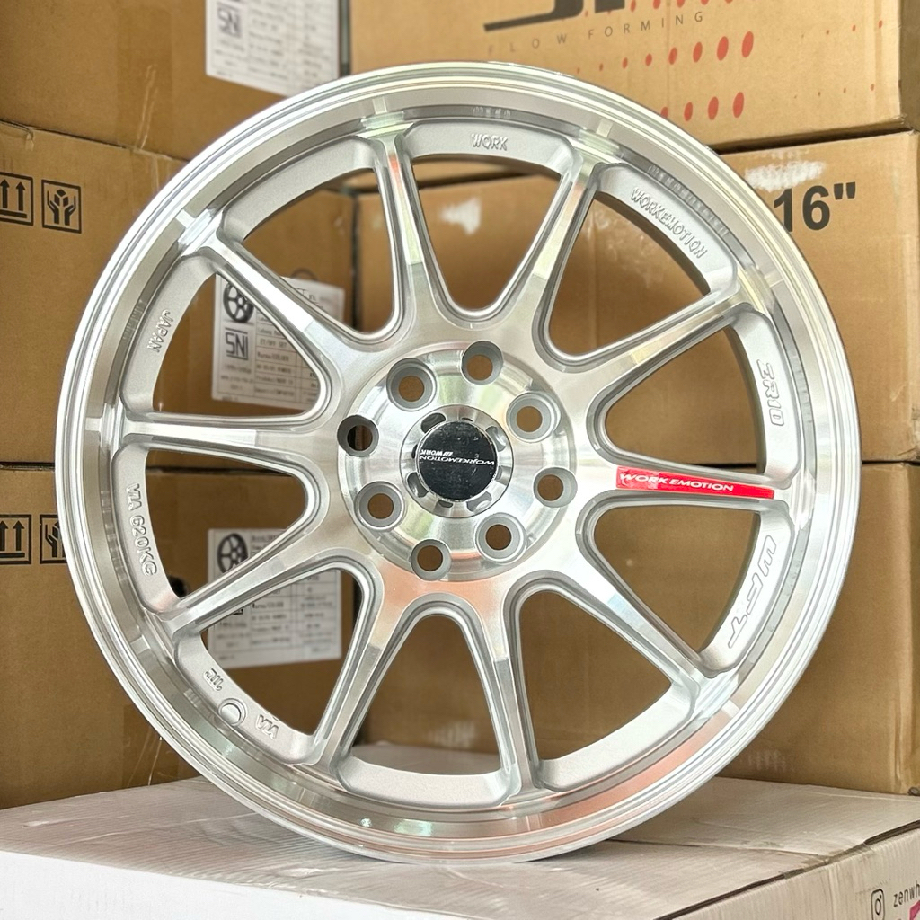 Velg Work Emotion ZR10 Ring 16 Lebar 7 Pcd 8x100/114.3 Et 38 Warna Full Mirror