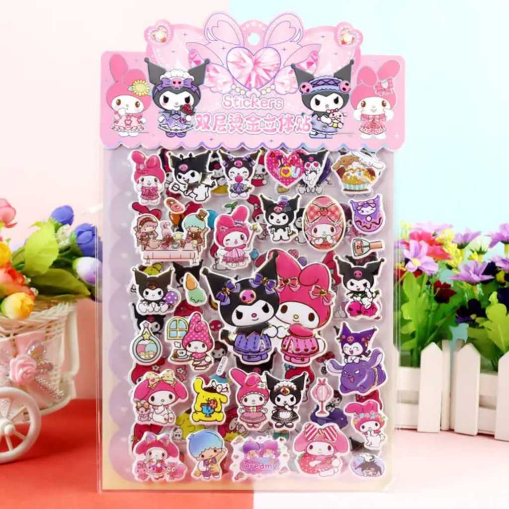 

(GROSIR) ISI 20 LEMBAR STICKER TIMBUR ANAK + GAMBAR UNTUK DI WARNAI / STICKER LUCU