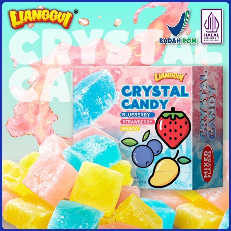 

LIANGGUI PERMEN LUNAK CRYSTAL CANDY JELLY ANEKA RASA BUAH 96 GRAM
