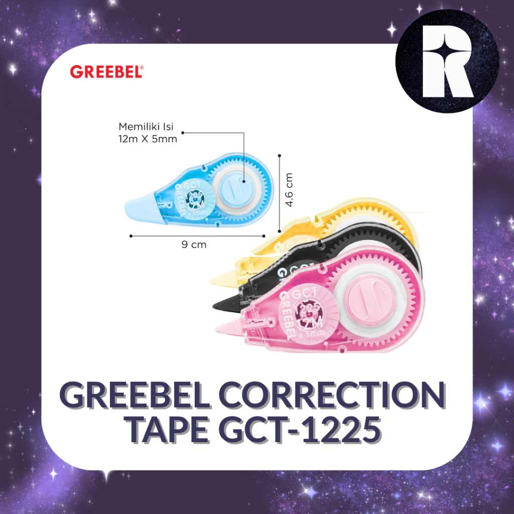 

GREEBEL CORRECTION TAPE GCT-1225/ TIPE X KERTAS