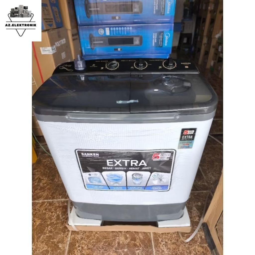 Mesin Cuci Sanken 2 tabung 8900 / Mesin Cuci Sanken 8 kg