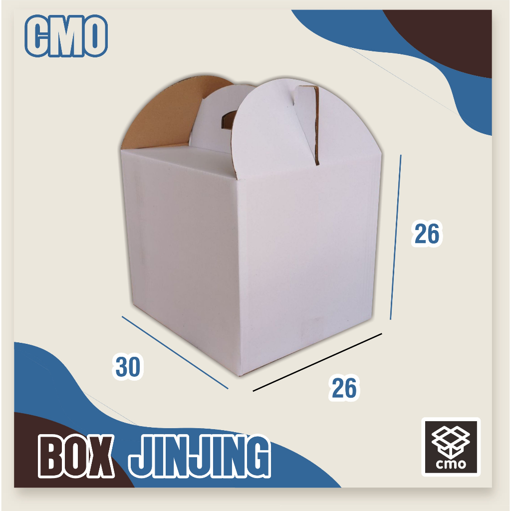 

Box Jinjing polos 30x26x26 cm | Kardus takeaway | jinjing/tenteng | kardus buah | hampers | sembako