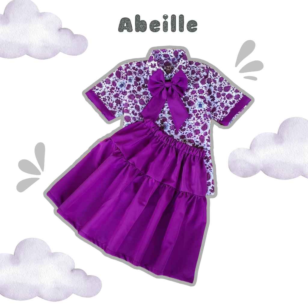 Seragam Sekolah Batik Paud Warna Ungu Baju Batik PAUD Ungu Setelan Seragam Batik TK Anak