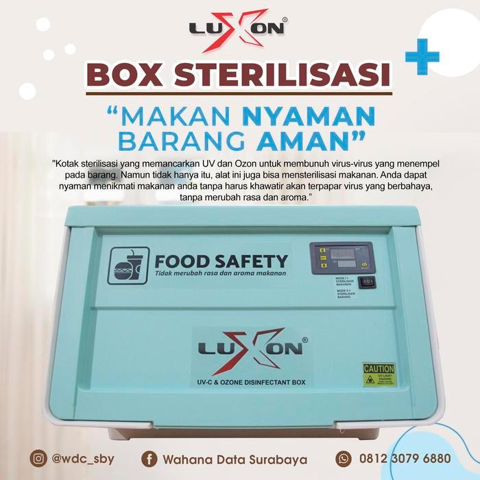 UV-C Luxon FOOD GRADE Box Sterilizer + Ozone Disinfektan pembasmi virus untuk semua barang dan makan