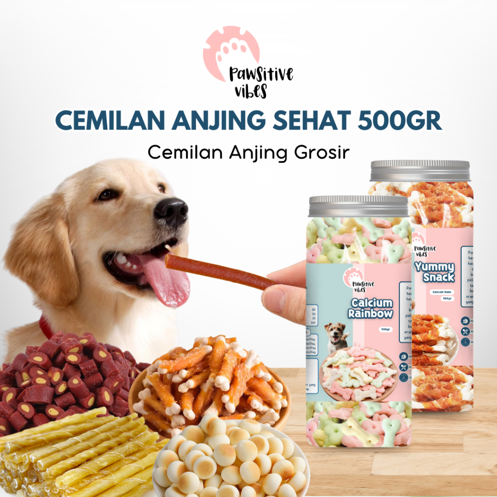 

23bagusmenshop - Snack Anjing Murah 500gr Cemilan Dog Treats Biskuit Multivitamin Sehat