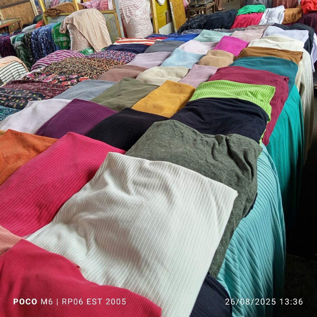 HARGA/0,5 M | BAHAN KAOS CABUT JARUM | KAIN KNIT SALUR | KAIN KNIT RIB | BAHAN KNIT HORNETS PREMIUM