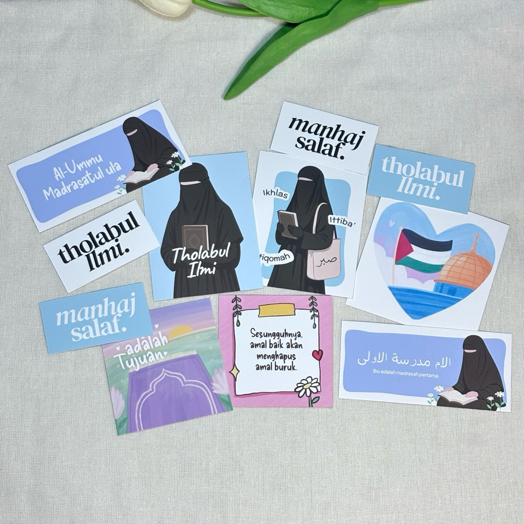 

Stiker Lucu Islami Muslimah Manhaj Salaf – Tholabul Ilmi, Dakwah & Motivasi, Tahan Air Matte Doff Tempel Hp Laptop Helm Botol minum
