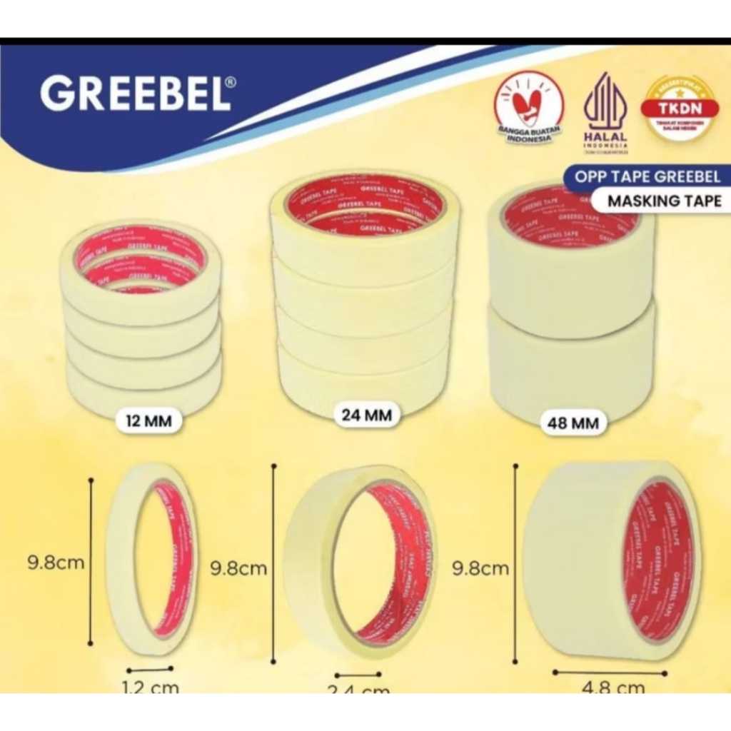 

MASKING TAPE/LAKBAN KERTAS GREEBEL
