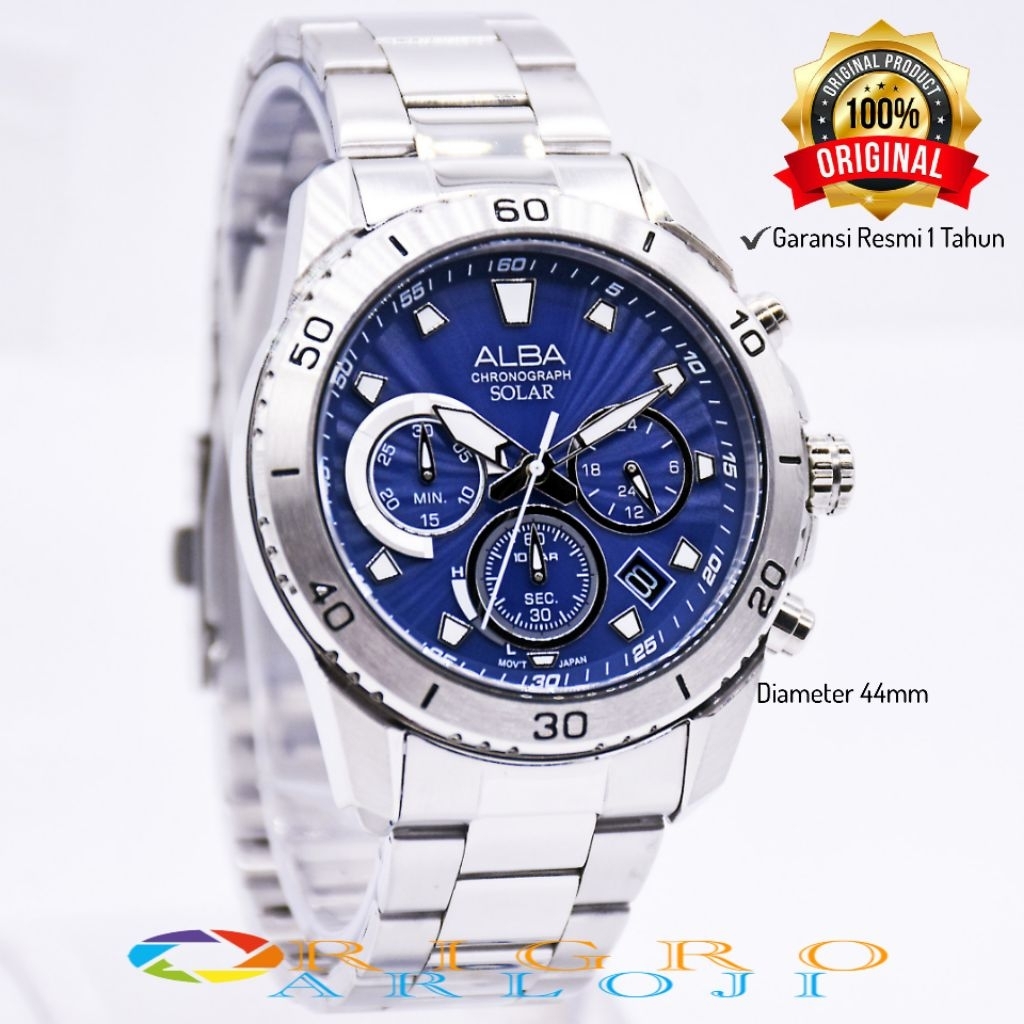 Jam Tangan Pria ALBA AZ5013X1 / AZ5015X1 Original Garansi Resmi 1 Tahun - Solar Chronograph
