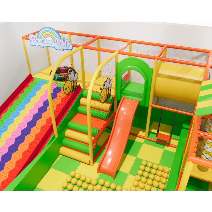 NEW MODEL Wahana playground indoor mandi bola ukuran 7 x 6 m