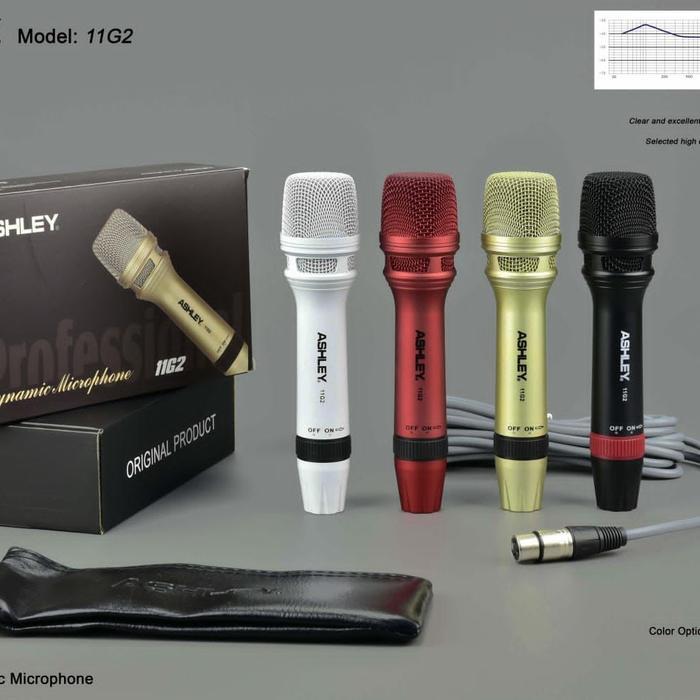 Mic kabel ASHLEY 11G2 / 11 G2 / 11-G2 ORIGINAL MIC ASHLEY - Putih