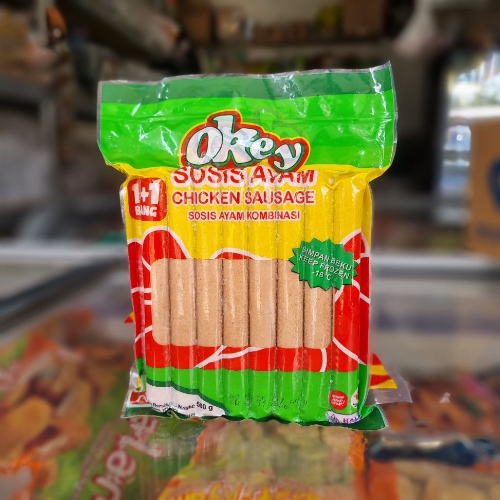 

Okey Sosis Ayam isi 16 500g,sosis ayam 1kg