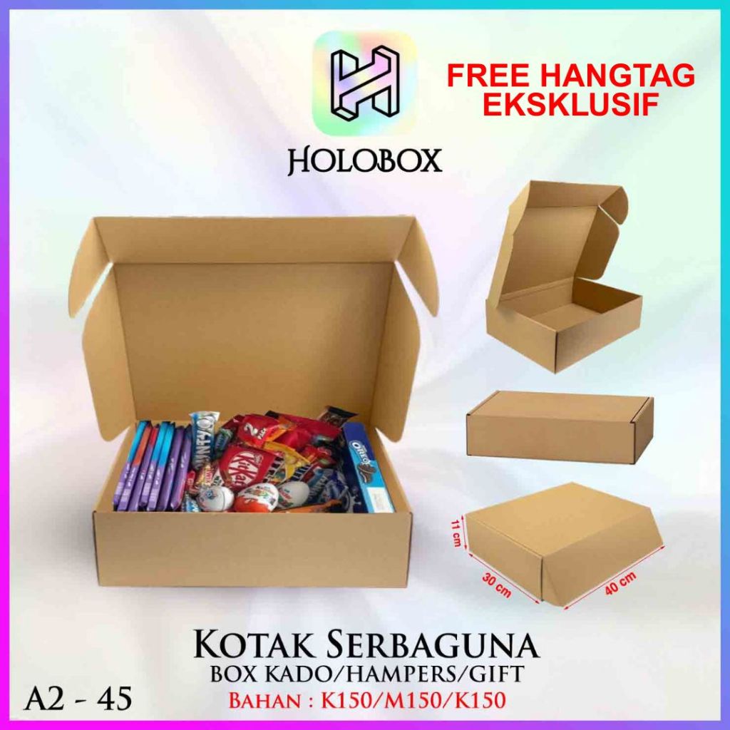 

Kotak kardus - Packaging Coklat Polos Uk 40x30x11 Cm - A2-45