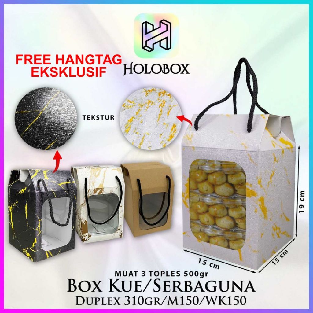 

Kotak Kue / Cake / Dus / Hampers / Box / Packaging / Serbaguna / Toples / 500GR / A2-27