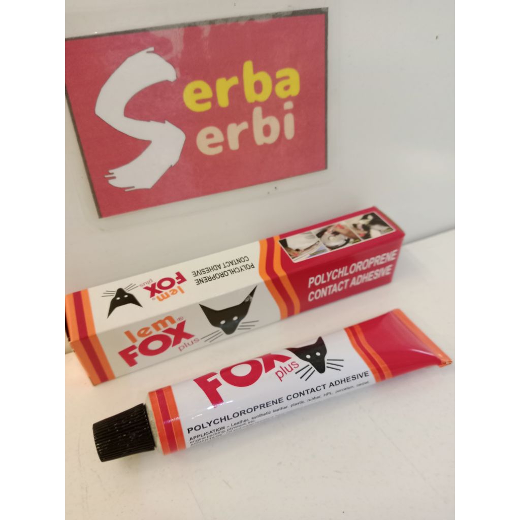 

-/LUSIN 12PCS 20GR TUBE FOX PLUS-Lem perekat kuning serbaguna