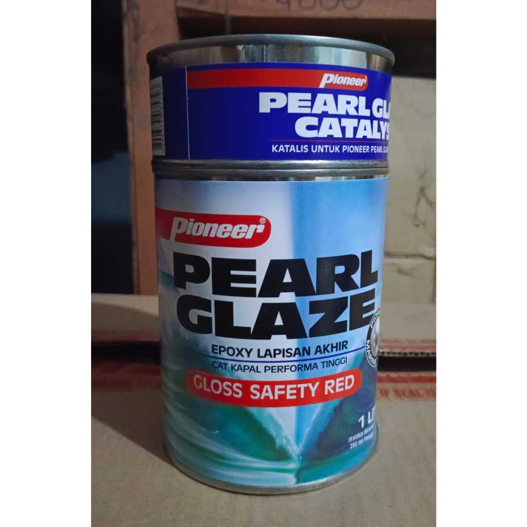 Cat kapal EPOXY PIONEER PEARL GLAZE SAFETY RED 1 LITER cat serbaguna cat besi cat kayu cat kapal ant