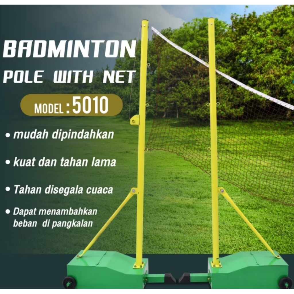 NET BADMINTON, BADMINTON POLE WITH NET
