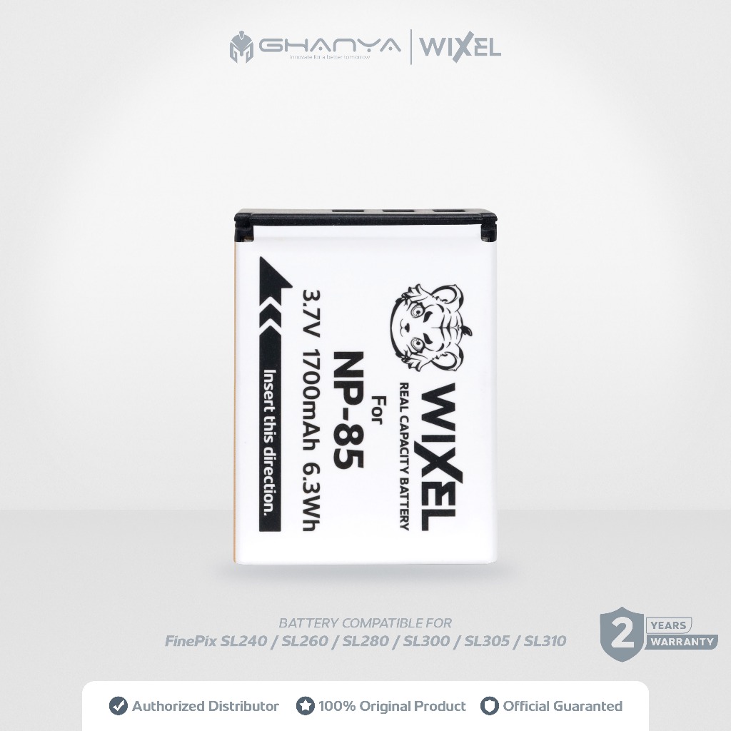 WIXEL Baterai Kamera NP-85 for FujiFilm FinePix S1 SL240 SL260 SL280 SL300 SL305 SL310 SL1000 Camera