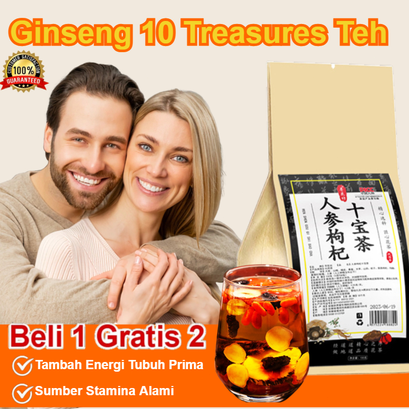 

⭐Asli Beli 1 Gratis 2⭐Teh 10 Harta Karun Kombinasi Ginseng Goji Berry, Detox Liver Ginjal | Teh Ginseng Wolfberry Pembakaran Lemak & Pembentukan Otot - Minuman Sehat untuk Vitalitas & Daya Tahan Tubuh