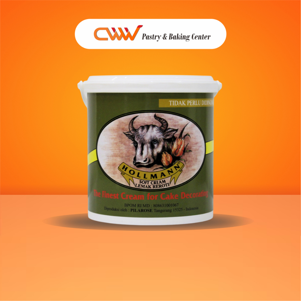

Hollmann Soft Cream 2,25kg Lemak Reroti Dekorasi Kue Cake Tart Pastry