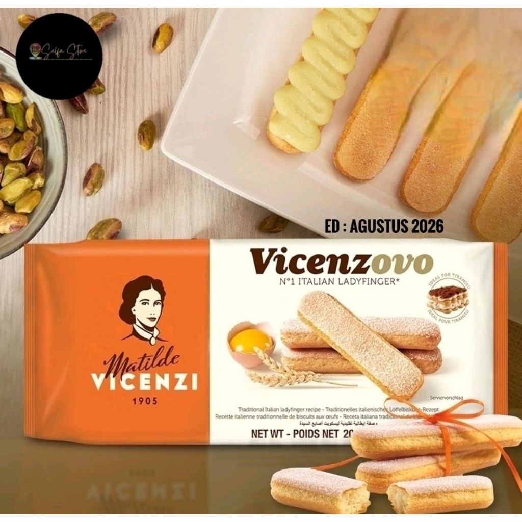 

Lady Finger Vicenzovo 200gr Biskuit Tiramisu Import Italy Halal