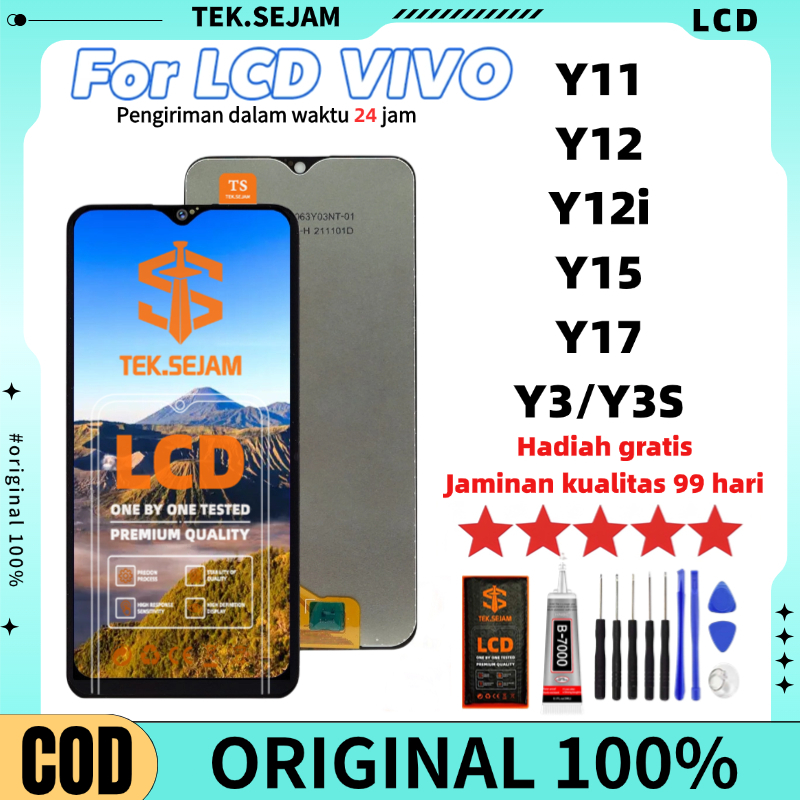 Lcd Hp VIVO Y12 / Y17 / Y12i / Y15 / Y11 / Y3 / Y3S Original 100% Touchscreen Murah Layar vivo y12 o
