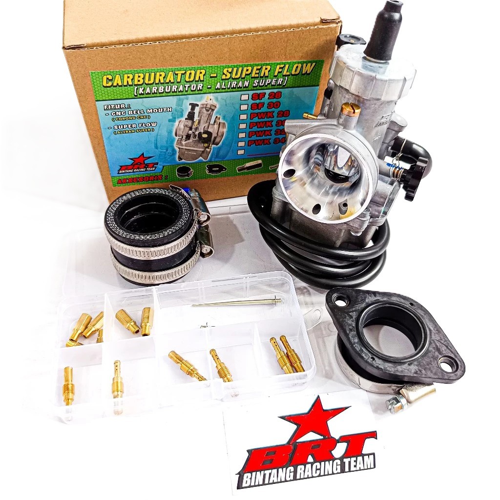Karburator PE Karbu PE SF Super Flow Merk BRT Karbu PE SF 28 30