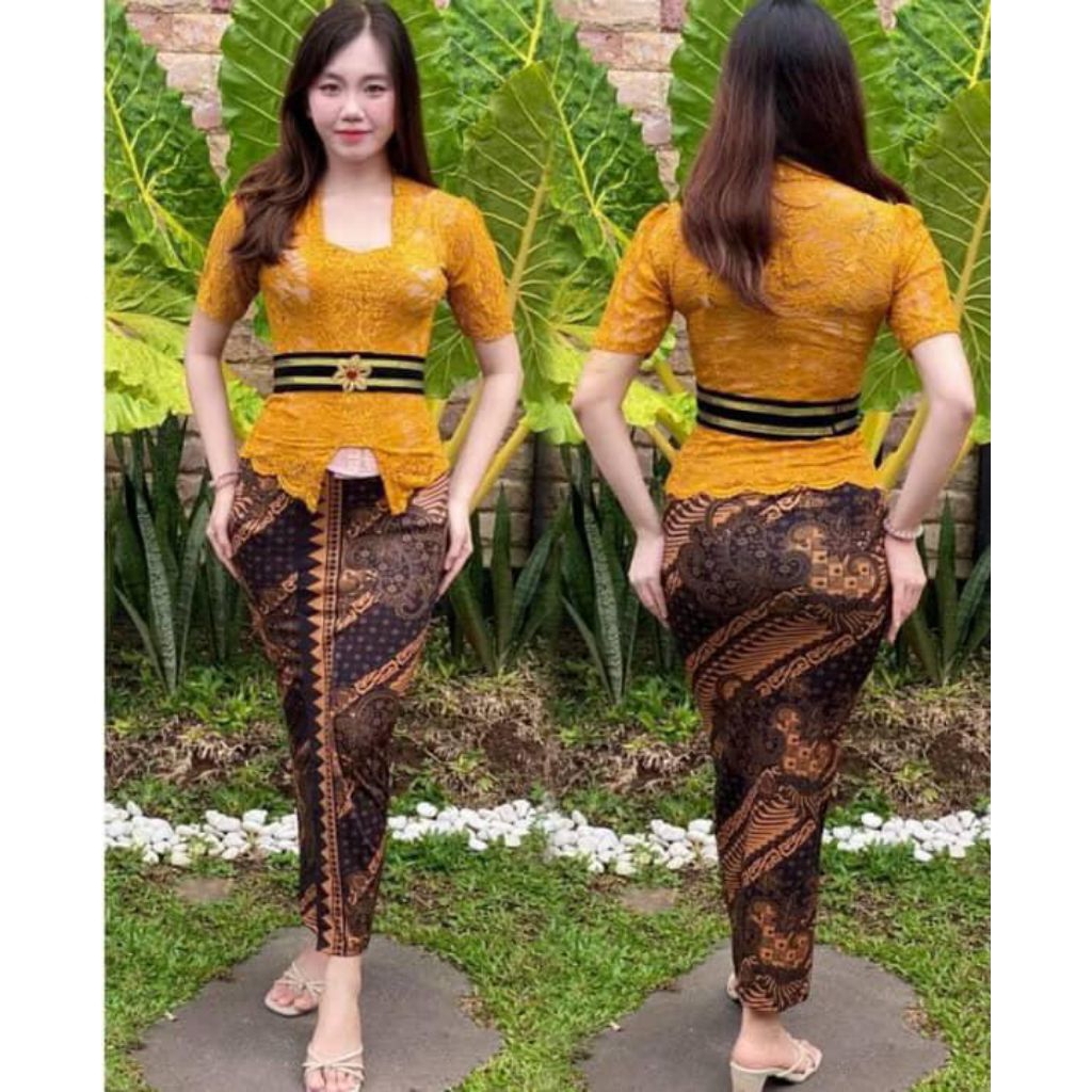 Kebaya brokat Bali sofia melar lengan pendek