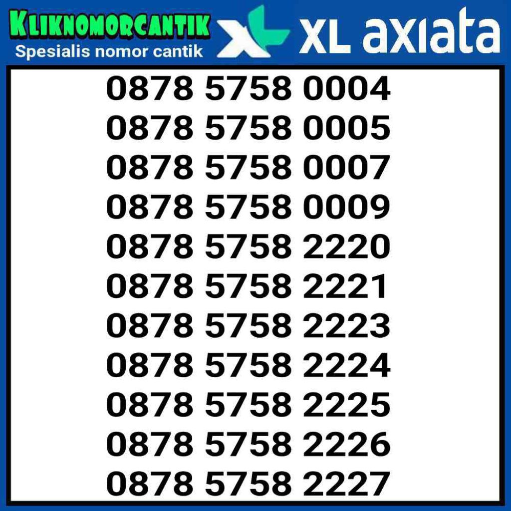 Nomor Cantik XL Axiata 4G&5G Kartu Perdana XL axiata DNC 8