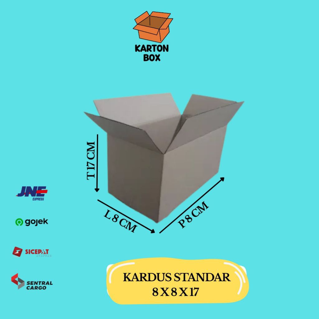 

Kardus Standar Box 8x8x17 Kardus Packing/ Box Kardus