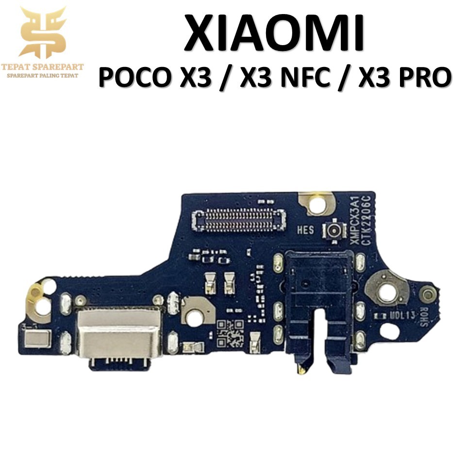 Papan Cas Mic + IC XIAOMI Poco X3 / X3 NFC / X3 Pro UI Board PCB Charger