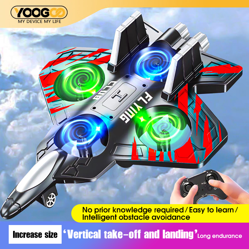 Mainan Pesawat Kontrol Jarak Jauh 2.4G EPP Stunt Remote Control Led Glider Airplane Foam Rc Pesawat 