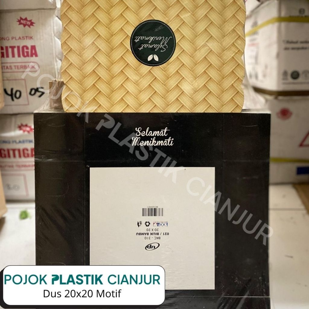 

Box Nasi Motif uk. 20x20 cm / Dus Snack Kotak Makanan Isi 100pcs