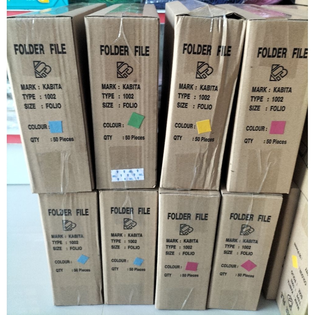 

Map Buffalo (1002) Kabita Biru Hijau Kuning Merah - Box isi 50 Pcs.