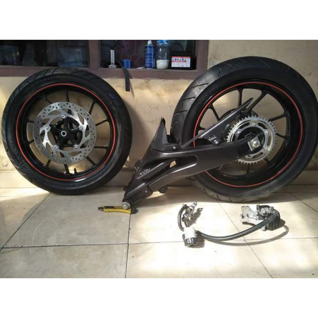 Swing arm dan Velk R15V3 R15V4 original copotan PNP Vixion, Xabre, R15V2, All New Vixion, XSR, MT15