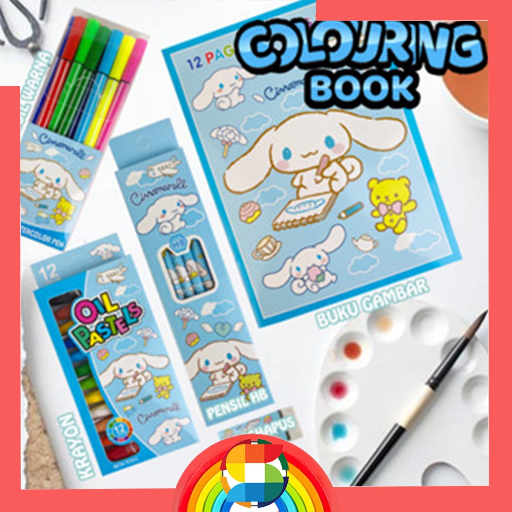 

Buku Gambar Anak Lengkap/ Drawing Book/ Spidol Warma/ Alat Menggambar Set 8847
