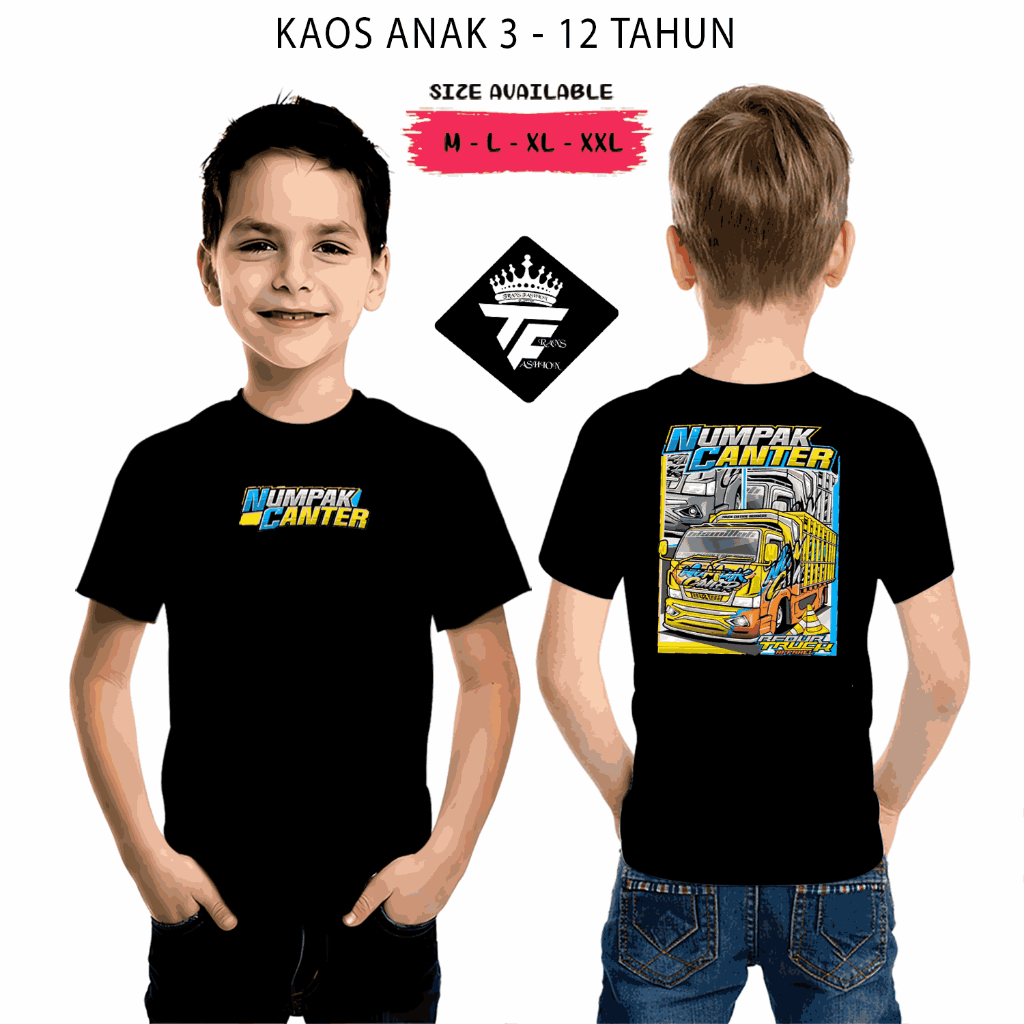Kaos Anak NUMPAK CANTER / KAOS TRUCK  Tshirt pria wanita  keren kaos unisex  2025 bisa Cod