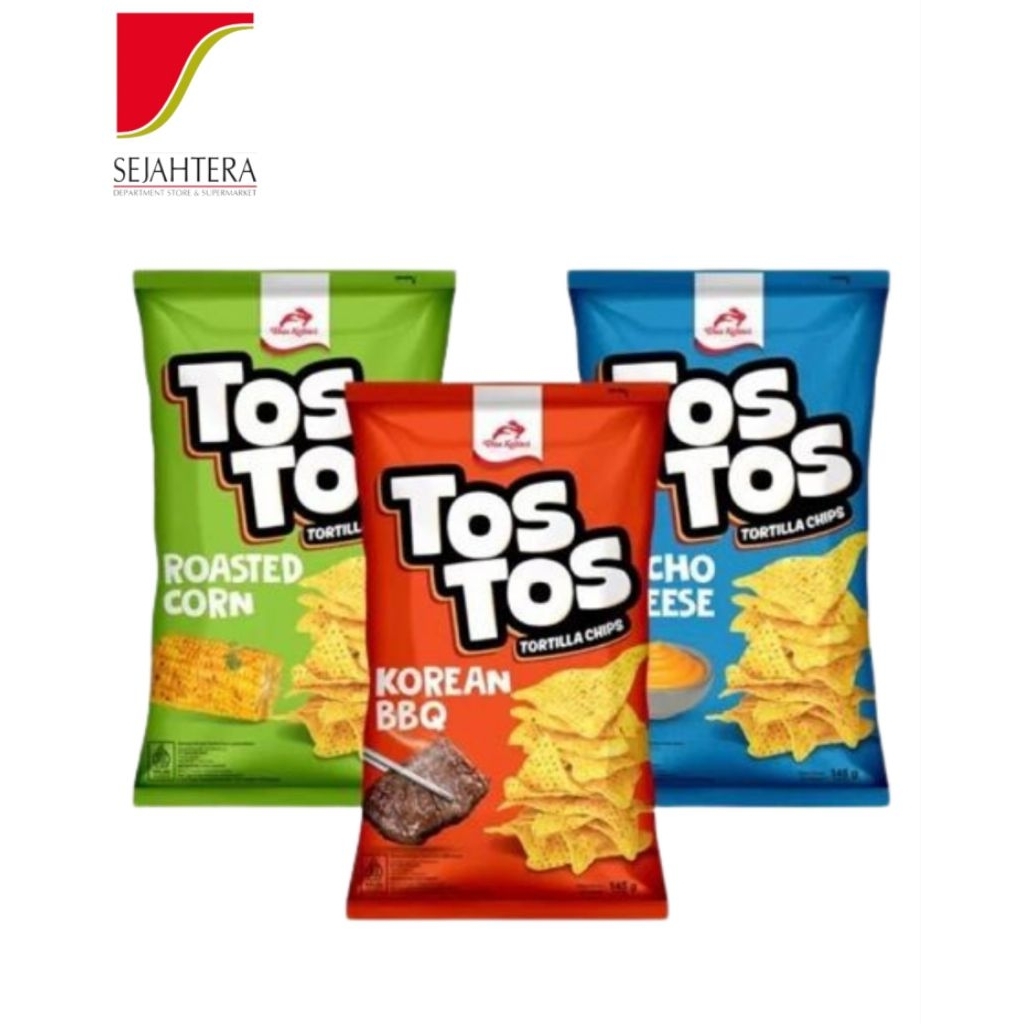 

TOS TOS Tortilla Chips ( Nacho Cheese,Korean bbq,Roasted Corn ) 140gr
