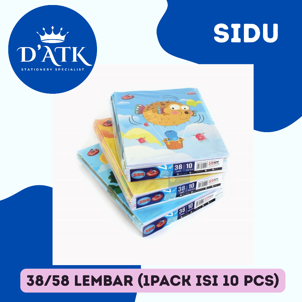 

Buku Catatan Sinar Dunia SIDU Warna-Warni 38/58 Lembar - 1 Pack (10 Pcs)