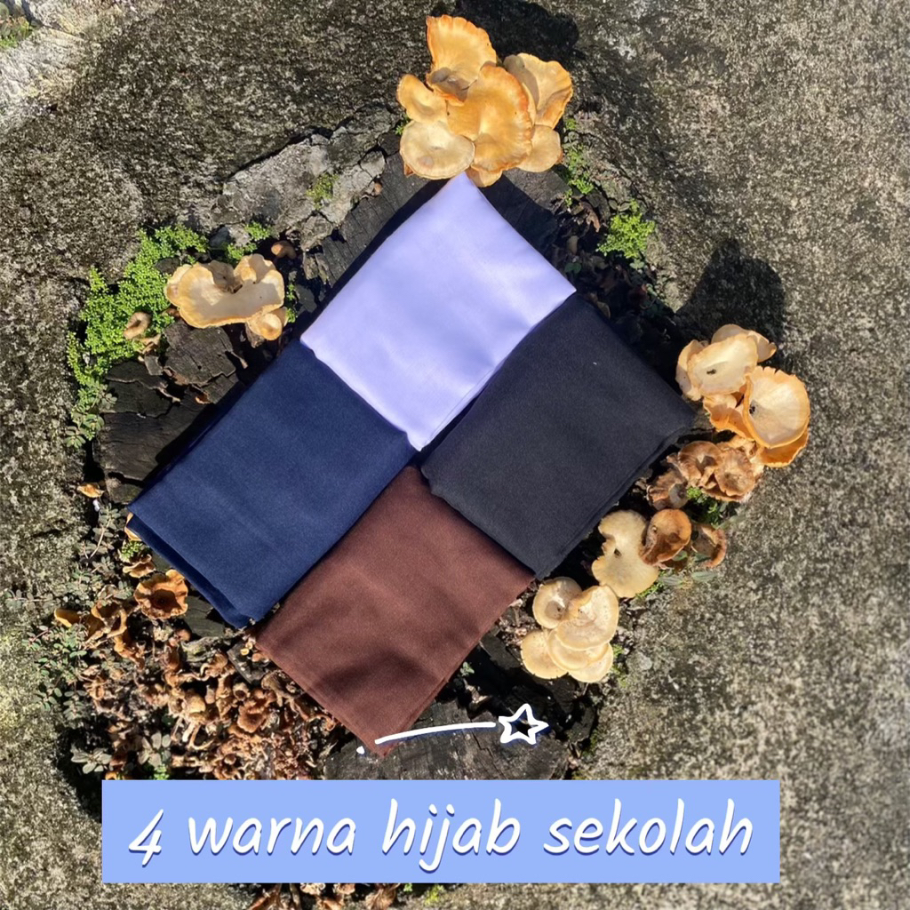 Paris Premium Segiempat Sekolah /JIlbab sekolah anti badai/ Hijab sekolah Voal premium