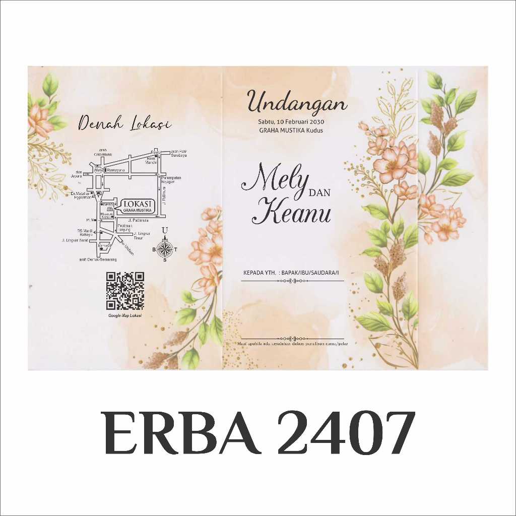 Blangko Undangan Kosongan ERBA 2407