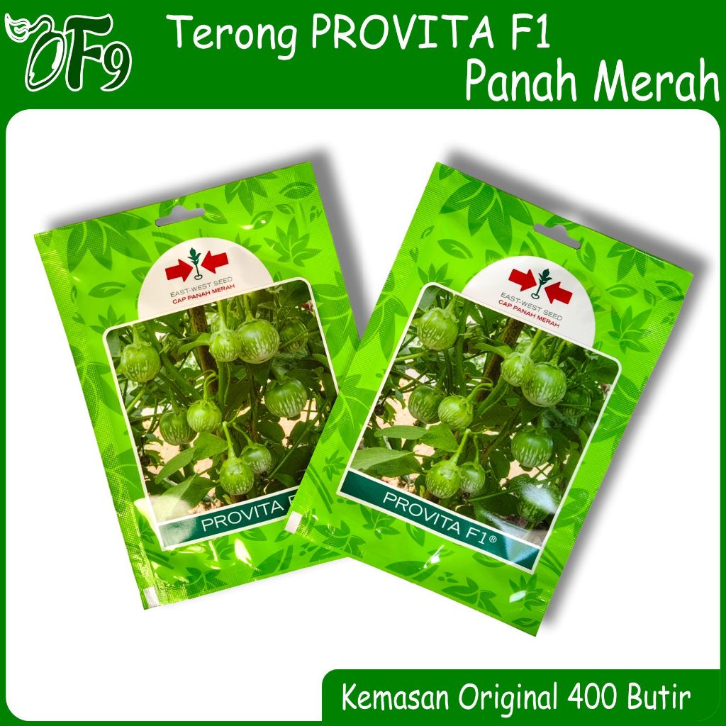 Lintang Gardening Benih Terong Hijau Bulat Provita 400 Biji Cap Panah Merah