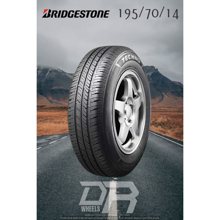 Ban mobil standar kijang lgx dll ukuran 195/70 r14 merek BRODGESTONE TECNHO ban tubles kuat