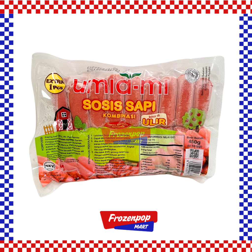 

Umiami Sosis Sapi Kombinasi Ulir isi 50bj 450gr [INSTANT MALANG]