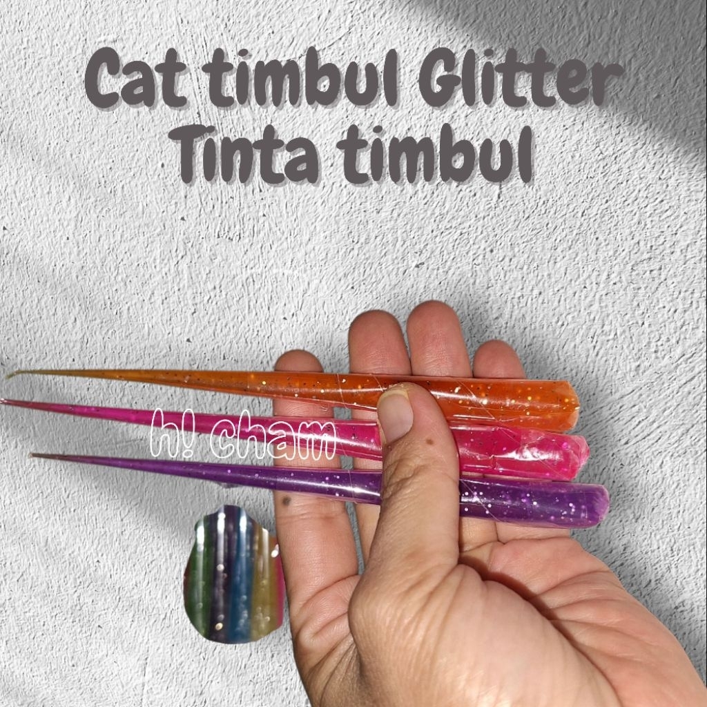 

cat timbul Glitter, tinta timbul pewarna cat timbul