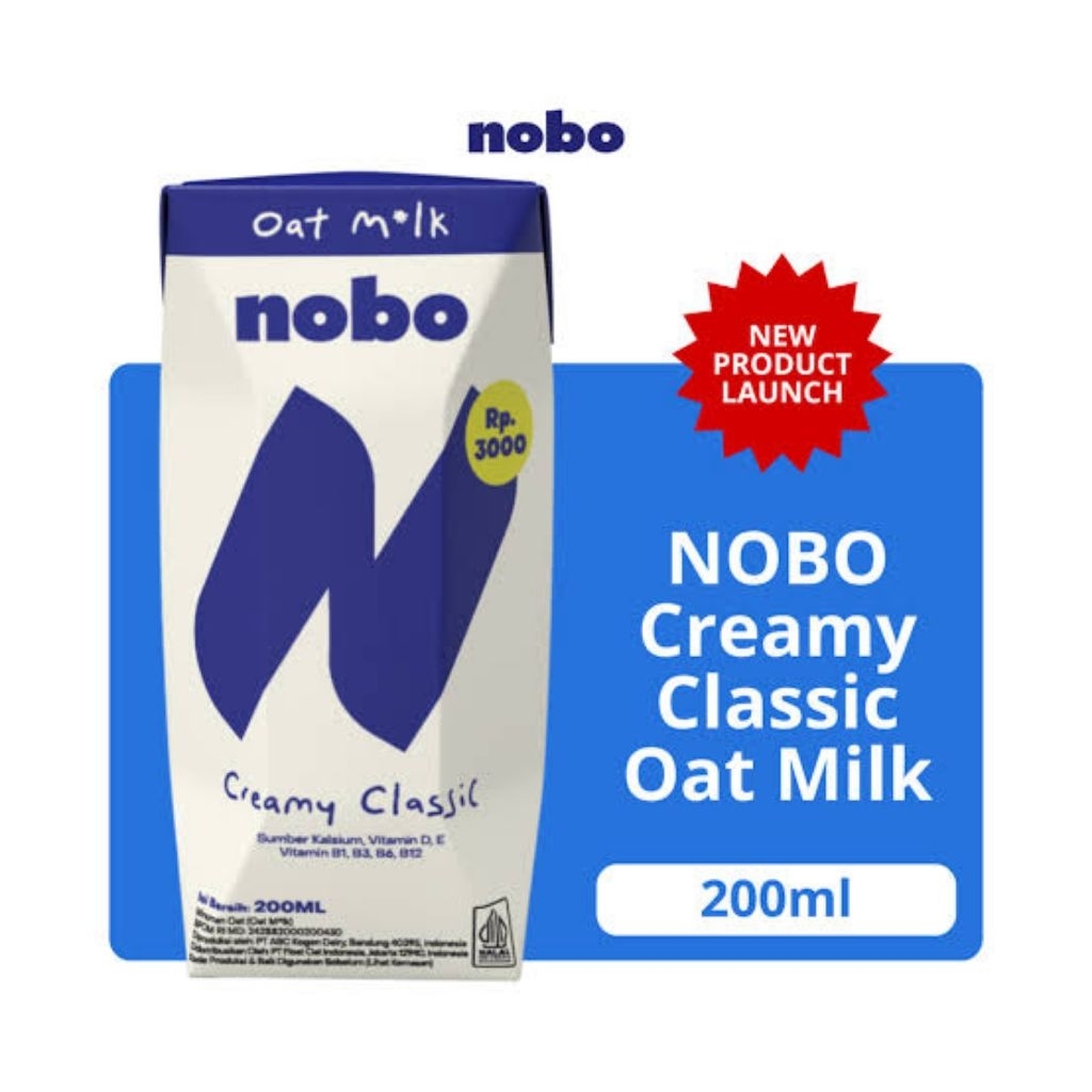 

Susu NOBO Oat Milk Creamy Classic 200ml x 24pcs / 1 KARTON