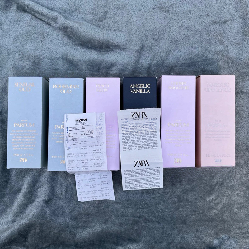 Decant - ZARA RED TEMPTATION  - GOLDEN DECADE Parfum Zara PEACH GLOW SENSUAL OUD PINK FLAMBE GLITTER