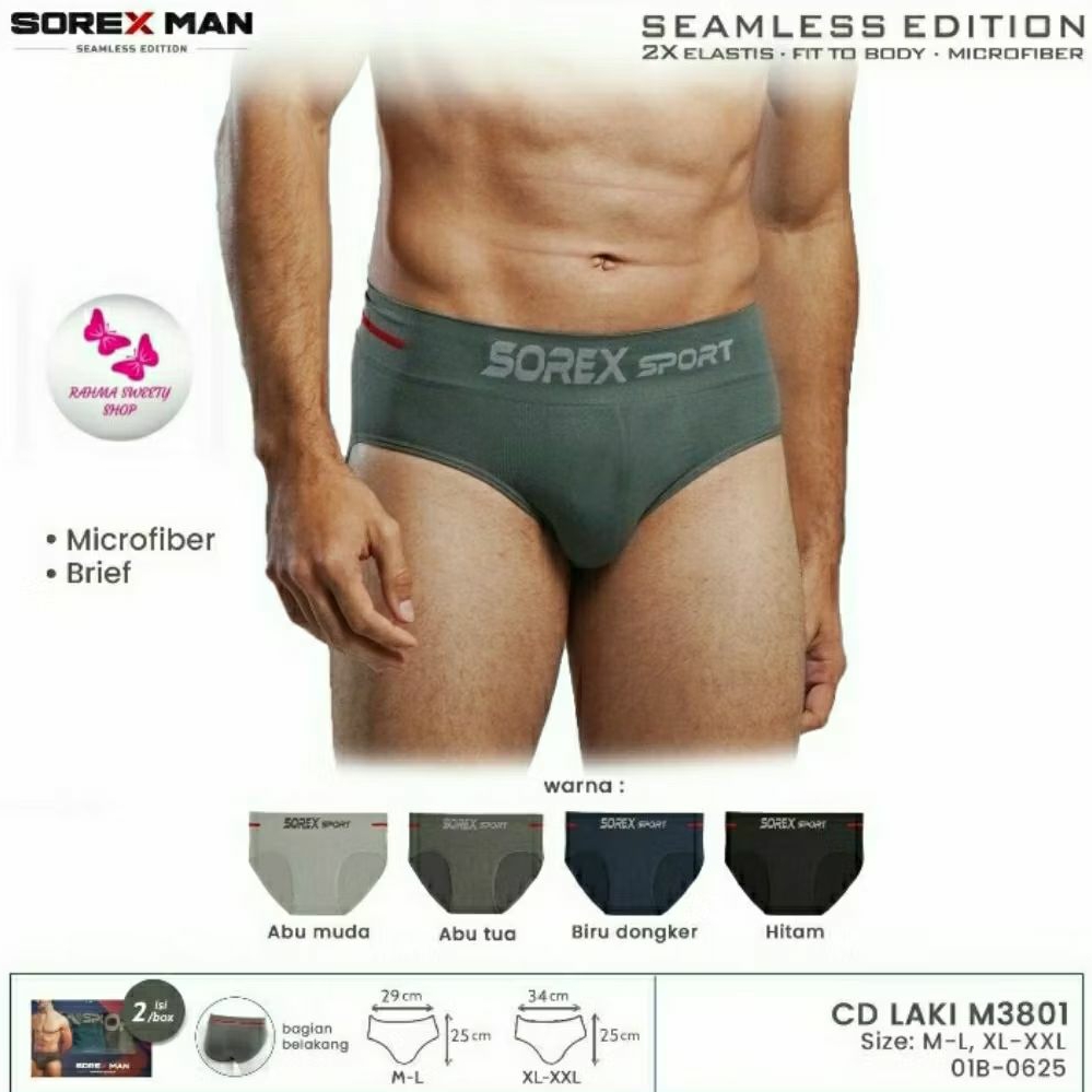 Isi 2 PCS - CD 3801 Sorex Man , Sorex Sport Seamless Edition